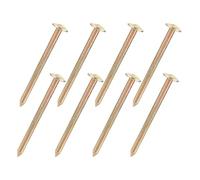 PAMINGONO 8 Pièces Piquets Métalliques de Bornage en Acier Inoxydable Or, Pratiques et Fiables pour Arpentage Mobile et Ingénierie, Marqueurs de Propriété Multifonctions