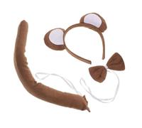 PAMINGONO 9pièces Set Costume De Singe Pour Garçon Fille Bandeau Nœud Et Queue Pour Fête Thématique Halloween Ou Cosplay