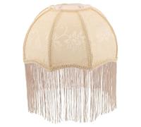 PAMINGONO Abat-jour et Compatible E27 en Tissu Beige Vintage Léger de Parapluie avec Diffusion Lumineuse pour Lampe de Table et Lampadaire