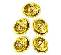 PAMINGONO Accessoires pour Lampes à Huile en Aluminium, Support de Mèche Flottante Or 5 Pièces, Design Portable Multifonction pour Temples et Usage Extérieur