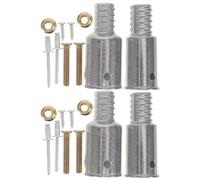 PAMINGONO Adaptateur Métallique pour Manche de Balai Kit de Réparation Embout à Vis pour Rallonge de Manche Fixation Antidérapante pour Balai Mop et Outil de Nettoyage