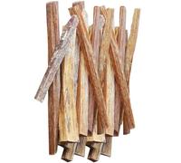 PAMINGONO Allume-Feu en Bois Naturel pour Camping et Barbecue Bâtonnet D’Allumage Longue Combustion Outil Pratique pour Allumer Feu de Bois en Extérieur 1 Pièce Bande en Tissu