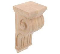 PAMINGONO Applique Décorative Bois Sculpté Console d'Angle 8X17X8 CM pour Décoration Murale de Salon et Meubles