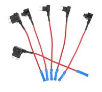 PAMINGONO Assortiment de 6 Porte-Fusibles en Ligne pour Voiture et Camion Mini-Fusibles Bleus Kit de Câblage Douilles Isolées pour Protection de Circuit Électrique