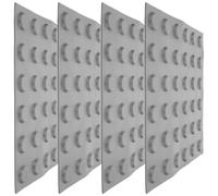 PAMINGONO Autocollants de Sol PVC pour Pavage de Trottoirs 4 Pièces 30X30 CM Briques Aveugles Grises à Pois Multifonctionnels pour Allées et Zones Piétonnes Aides pour Déficiences