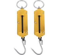 PAMINGONO Balance à Crochet Portable 2pcs Capacité 12kg en Fer Échelle Claire Facile à Utiliser pour Peser Valise et Accessoire de Voyage