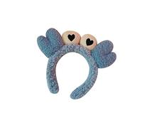 PAMINGONO Bandeau Peluche Crabe Géant à Yeux Accessoire De Fête Amusant Pour Lavage Du Visage Célébrations Bleu Ciel