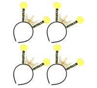 PAMINGONO Bandeaux pour Cheveux en Coton Noir Tentacules D'insecte, Accessoires Créatifs et Extensibles pour Fêtes Costumées et Carnavals, Lot de 4 Pièces Réutilisables