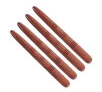 PAMINGONO Bâtonnet D'acupuncture en Bois 4pcs Portable pour Massage Corps et Pieds, Outil de Massage Bois Naturel Yoga et Voyage, Bien-être Amélioré