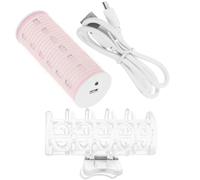 PAMINGONO Bigoudis Chauffants USB pour Frange, Rouleaux à Cheveux en Nylon Rose, Adaptés Cheveux Secs et Humides, Accessoire Coiffure Pratique pour Femmes
