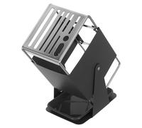 PAMINGONO Bloc à Couteaux Rotatif en Acier Inoxydable Gris 1 Pièce avec Fentes Réglables Support à Couteaux Cuisine pour Rangement Compact et Organisation