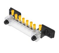 PAMINGONO Bloc de Distribution Électrique Bornier 6 Terminaux en Laiton et Nylon 150a 48v Installation Facile et Câblage Simplifié pour Rv et Yachts