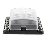 PAMINGONO Boîte à Fusibles Voies Compacte pour Voiture et Bateau avec LED Indicatrice Rouge Porte-fusible Étanche à Lame avec Bornes à Vis pour Connexion Sécurisée Compatible Rv