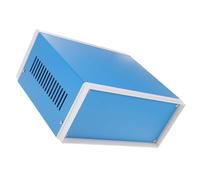 PAMINGONO Boîte à Projets Électroniques en Métal Bleu, Facile à Installer et Conviviale, Design Élégant et Propre pour Usage Domestique ou Professionnel