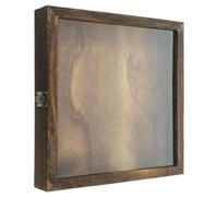 PAMINGONO Boîte à Spécimens d'Insectes en Bois Rétro 30X30X45 CM Couvercle Transparent Vitrine Suspendue Multifonction pour Insectes Fleurs Séchées et Bijoux Étui de Rangement Compact