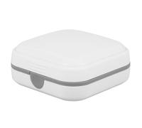PAMINGONO Boîte de Poche Portable pour Appareil Auditif en Abs et Pvc, Étui Antichoc Blanc Protégeant les Aides Auditives Pendant Vos Déplacements