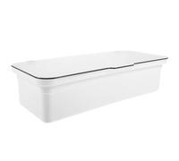 PAMINGONO Boîte de Rangement pour Couverts Plastique avec Couvercle Organisateur Compact pour Ustensiles et Baguettes Bac Égouttoir Anti-poussière pour Cuisine Gain de Place Réutilisable