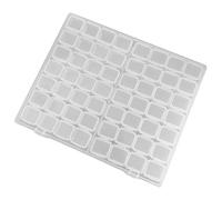 PAMINGONO Boîte de Rangement Transparente à Cases Organisateur de Bijoux et Accessoires de Manicure Anti-oxydant Multicompartment Compact et Pratique pour Artisanat Nail Art et Voyage