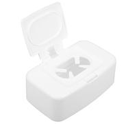 PAMINGONO Boîte Distributrice de Lingettes Humides en Pp Blanc Portable Rechargeable, pour Rangement Salle de Bain et Chambre