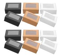 PAMINGONO Boîtes à Savonnette Légères Lot de 30 en Papier avec Fenêtre Transparente Design Élégant pour Emballage de Savonnette Artisanal et Petits Objets