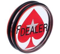 PAMINGONO Bouton de Croupier Rond en Acrylique 75mm pour Jeux de Poker, Accessoire Poker Double Face, pour Apprentissage Mathématique et Tri pour Garçon et Filles