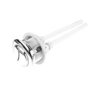 PAMINGONO Bouton-poussoir Double Chasse D'eau Wc Rond de 38mm en Abs Finition Électrolytique Argentée Compatible Réservoirs Standards