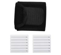 PAMINGONO Bracelet avec Dragonne pour Extensions de Cils en Coton Noir 2 Pièces pour Identifier Facilement Extensions S'adapte à Presque Toutes Mains en Salon Domicile