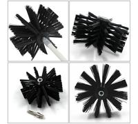 PAMINGONO Brosse de Cheminée en Nylon 410 MM 9 Tiges Flexibles Kit de Nettoyage Conduit de Séchage Brosse Intérieure Manche en Bois pour Évacuation Peluches Sèche-Linge