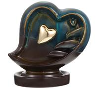 PAMINGONO Brûleur Encens Céramique Cœur Forme Cascade Décoratif Aromathérapie Relaxation Maison Bureau Yoga