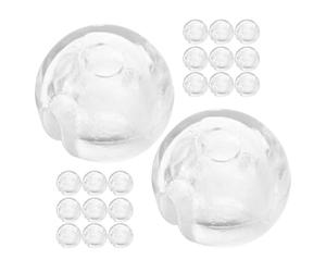 PAMINGONO Butée de Chaîne à Billes Transparente 24 Pcs pour Stores Verticaux Accessoires pour Persiennes Pièces de Rechange pour Chaîne à Perles Maintien Sécurisé pour Rideaux et Stores