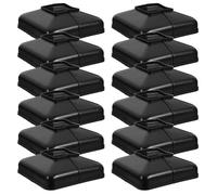PAMINGONO Cache-poteaux Décoratifs En Plastique 12 Pcs Base De Couvercle De Poteau Protection Garde-corps Terrasse Escalier Extérieur Solide Installation Facile