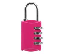 PAMINGONO Cadenas à Combinaison Chiffres Alliage de Zinc Serrure Réarmable pour Casier Gymnase Vestiaire Scolaire Bagage Antivol Robuste et Portable Rose