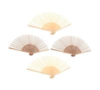PAMINGONO Cadres D'éventail Pliants en Bambou 4pcs pour Ventilateur à Main Artisanal, Facile à Assembler, Design Unique Charme Classique pour Spectacles et Événements Culturels
