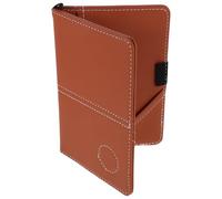 PAMINGONO Carnet de Score de Golf en PU Cuir Léger Format Compact Porte-Cartes de Score pour Compétition Accessoire Pratique Précise sur Parcours Couleur Marron Clair 1 Pièce