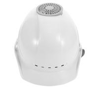 PAMINGONO Casque de Sécurité Blanc Ventilateur USB pour Camping, Chapeau de Sécurité pour Travaux de Bricolage Équipement de Construction de Refroidissement, Protection Solaire et