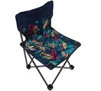 PAMINGONO Chaise Pliante de Pêche Bleu Feuillage Moyen Légère et Portable Chaise de Camping Extérieure Multifonction pour Randonnée et Plage de Pêche Compacte et Résistante