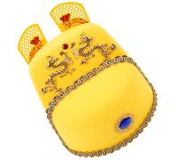 PAMINGONO Chapeau Empereur Chinois Traditionnel Dragon pour Costume de Fête et Spectacle Accessoire Oriental de Théâtre Cosplay Style Ancien Élégant et Confortable Adulte