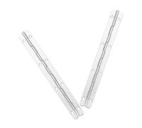 PAMINGONO Charnières Degrés de Acier Inoxydable Robustes en Argenté Piano 180, Lot de 2pcs, Design Multifonction Flexible en Bois pour Boîtes de Rangement