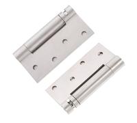 PAMINGONO Charnières en Acier Inoxydable 2 Pcs, Charnière Cachée à Ressort Unique 4 Pouces, Fermeture Automatique Bidirectionnelle, Réglable, pour Portes Intérieures et Extérieures,