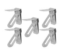 PAMINGONO Clip Multifonctionnel 5pcs pour Thermomètre Cuisine en Acier Inoxydable Argenté Accessoire Portable Support Pratique et Solide pour Barbecue et Thé