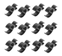 PAMINGONO Clip pour Bougie de Gâteau Noir en Plastique, Porte-Bouteille Individuel Design à Trou Unique, Lot de 10 Pièces pour Fête