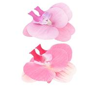 PAMINGONO Clips à Chaussures Fleur Orchidée Élégants, Lot de 2 Paires | Plastique Léger, Amovibles et Polyvalents, pour Sandales et Tongs, Plage et Vacances