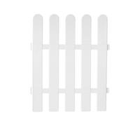 PAMINGONO Clôture Décorative Blanche Plastique Renforcée Barrière Jardin Extérieure pour Pelouse Bordure Paysagère Piquets Faciles à Assembler pour Allées et Parterres