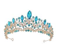 PAMINGONO Coiffe De Couronne Coiffure De Mariage Pour Mariée Élégante Décoration De Cheveux En Strass Couvre-chef Compact Parure De Mariée Vintage Pour Filles