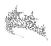 PAMINGONO Couronne Détoiles Argentées Unique Pour Mariage Couronnes De Fleurs De Mariée Diadèmes Pour Fêtes