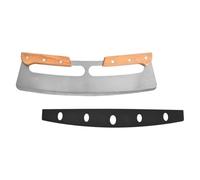 PAMINGONO Couteau à Pizza avec Manche Bois Double Poignée Inox Trancheuse Pizza Pratique pour Cuisine