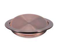 PAMINGONO Couvercle de Poubelle Encastré Rond en Acier Inoxydable Couvercle Basculant Anti-Odeurs pour Poubelle de Comptoir Petit Format Rouge Adapté la Cuisine et Salle de Bain