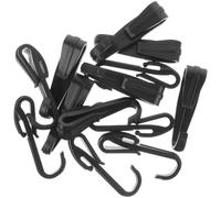 PAMINGONO Crochets en Plastique Noir Compact et Antidérapant Lot de 20 pour Fixation Lampe Frontale Casque de pour Travail en Sécurité