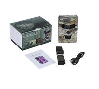 PAMINGONO de Chasse 1080P Étanche Ip56 26 LED Infrarouges Mouvement Pir 15M Photo 12 Mpx Boîtier Camouflage Surveillance Nocturne Usage Extérieur Polyvalent