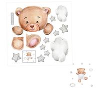 PAMINGONO Décorations Chambre Autocollants Interrupteur Lumière Ours Stickers Muraux Amovibles pour Chambre sans Dommage Couverture Interrupteur Lumière Décorative et Protection Murale